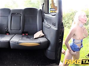fake taxi Golden shower for sizzling dame followed ass fucking fucky-fucky